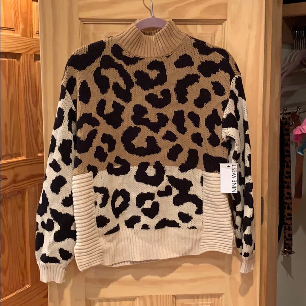 Nine West leopard sweater